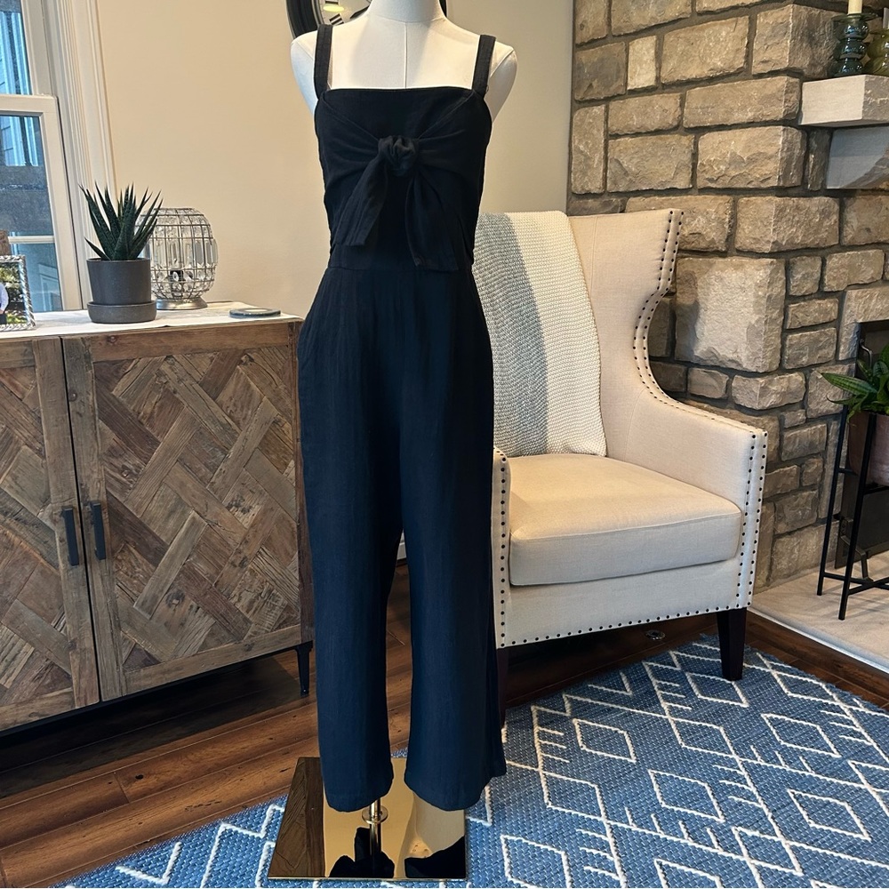 Abercrombie Square Neck Linen Blend Jumpsuit